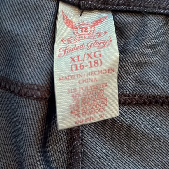 Faded Glory Bermuda Jeggings Size XL/XG (16-18) - Picture 4 of 7
